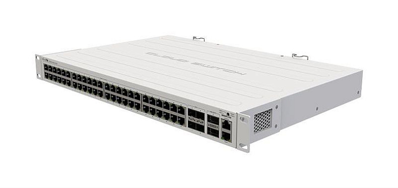 Комутатор MikroTik CRS354-48P-4S + 2Q + RM (48xGE PoE +, 4xSFP +, 2xQSFP +, 750W max, L3)