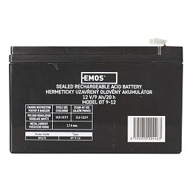 Аккумуляторная батарея Emos B9675 12V 9AH (FAST.6.3 MM) AGM