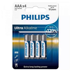 Батарейка Philips Ultra Alkaline AAA/LR03 BL 4 шт