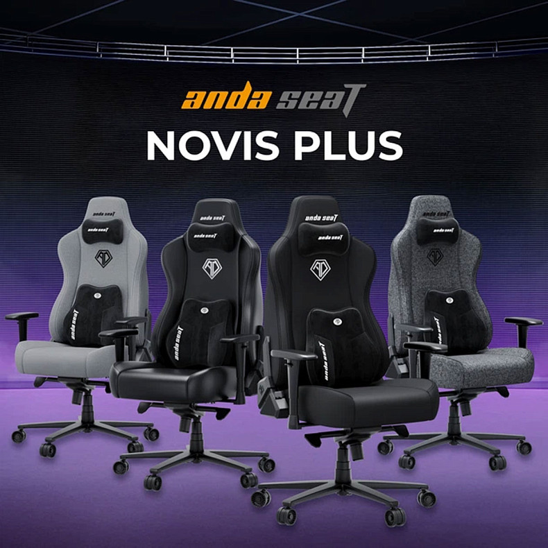 Кресло игровое Anda Seat Novis Plus Fabric Black Size XL