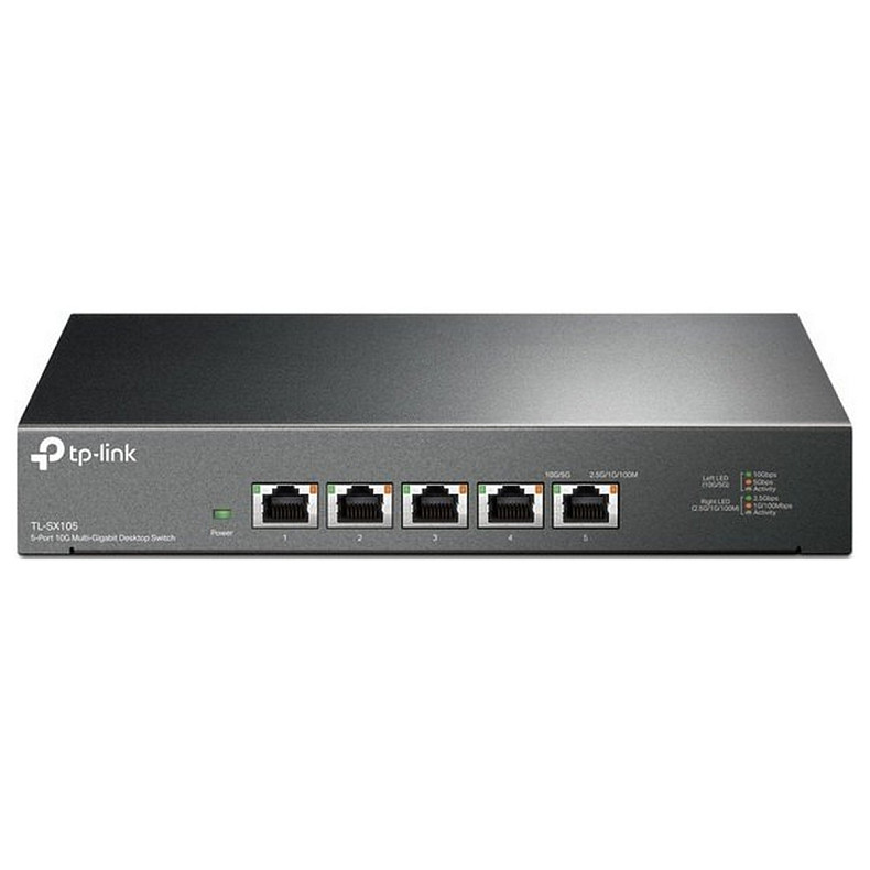 Комутатор TP-LINK TL-SX105 5x10GE некерований, метал. корпус