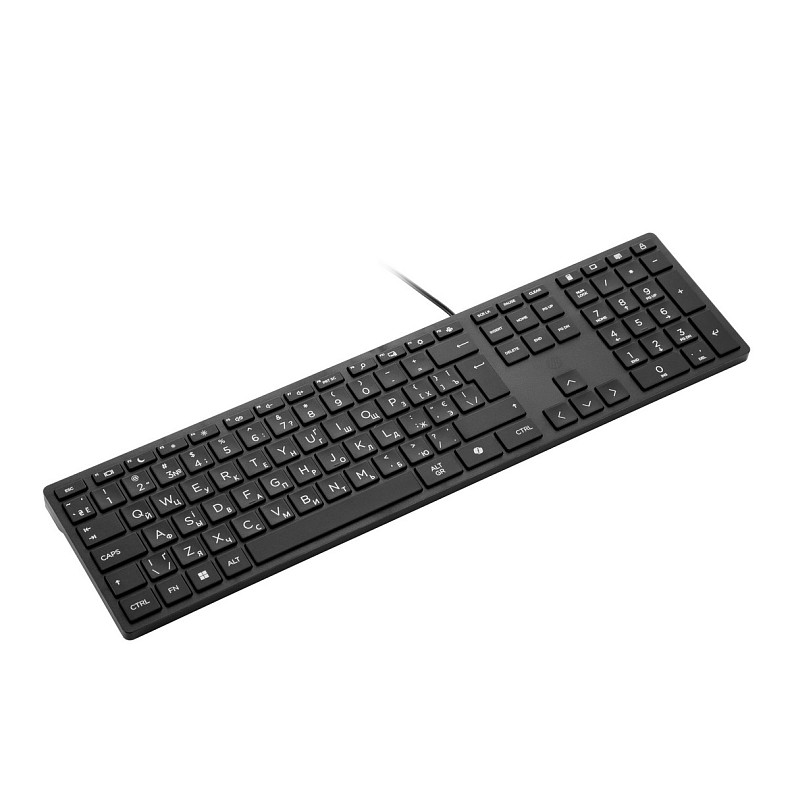 Клавиатура мембранная HP 320K, 109key, USB-A, EN/UK, черный