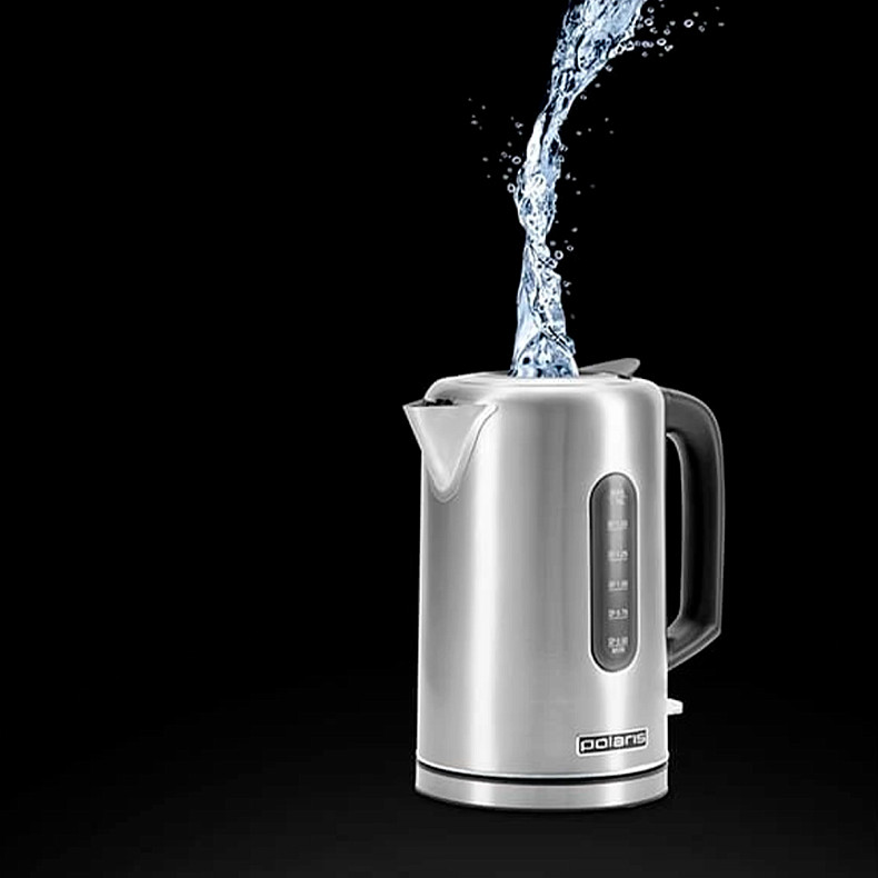 Електрочайник Polaris PWK 17101CA Water Way Pro Сталевий