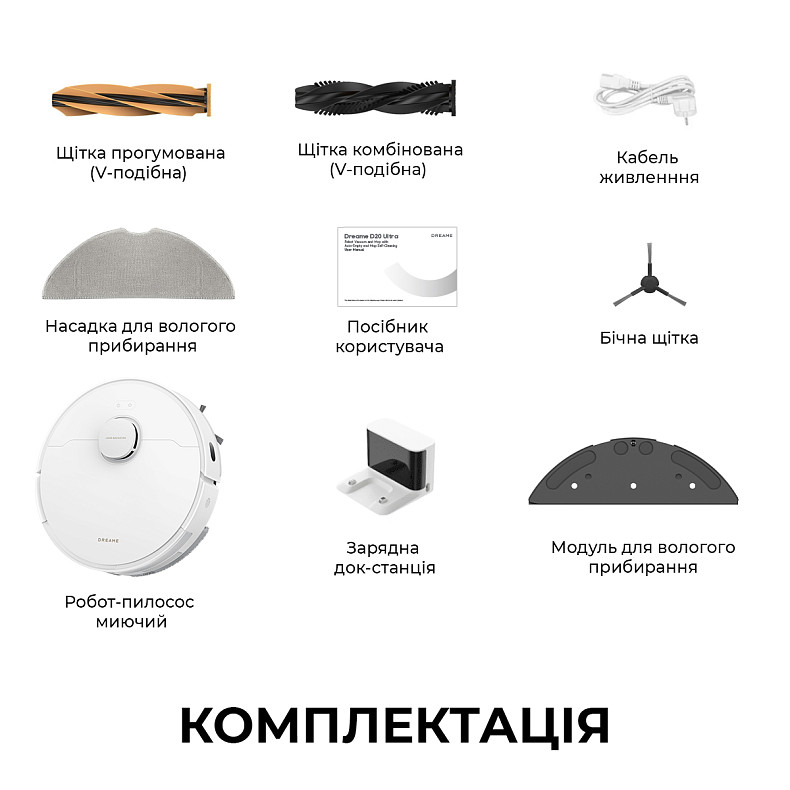 Робот-пилосос Dreame Bot D20 White