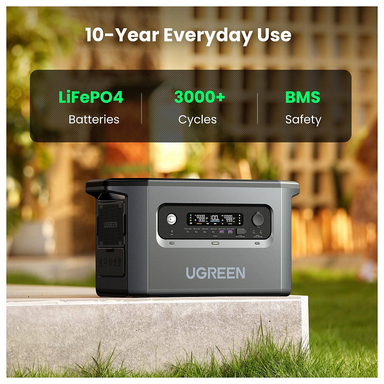 Зарядная станция Ugreen Power Roam GS2200/15357 2300Вт (2048Вт/ч) AC,MPPT,UPS,WIFI/BT