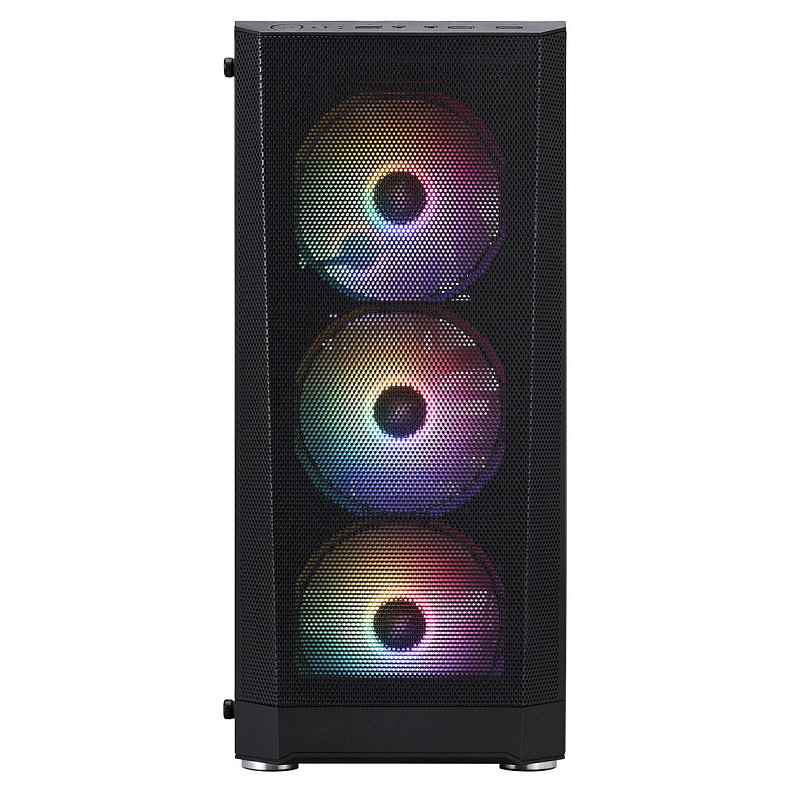 Корпус 1stPlayer FD5-M-BK-4F1 Black без БЖ