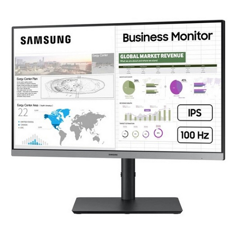 Монітор Samsung 23.8" S24C430 HDMI, DP, USB, IPS, 100Hz, 4ms