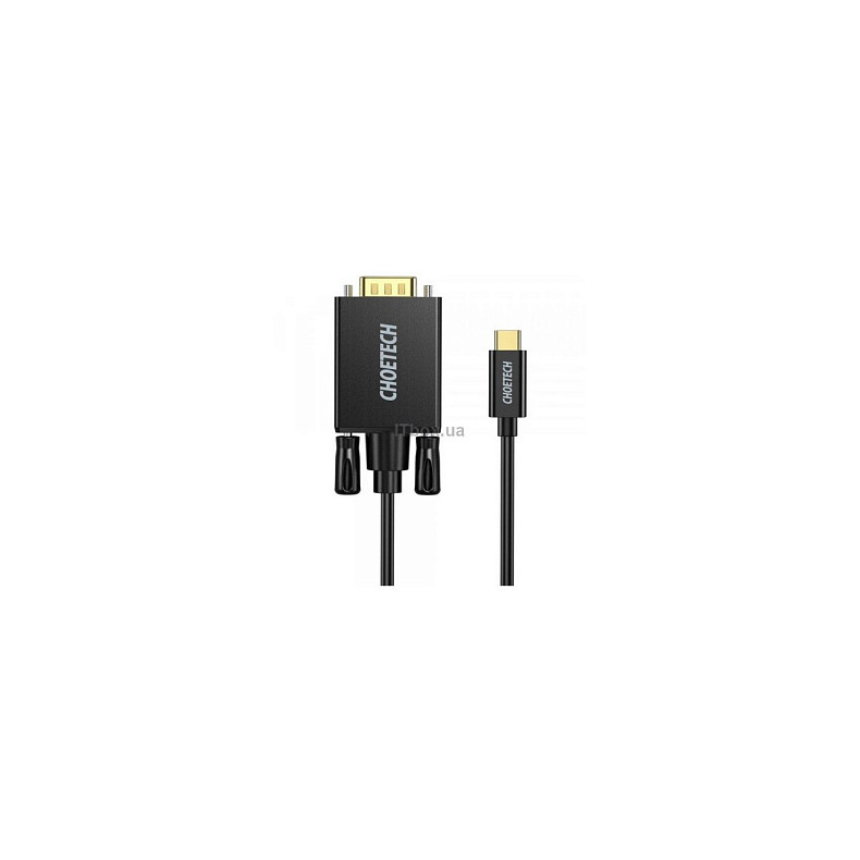 Кабель USB 3.1 Type-C M - VGA (HD15) M, 1.8m FHD 60Hz чорний Choetech