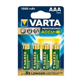 Аккумулятор Varta Rechargeable Accu AAA/HR03 NI-MH 1000 mAh BL 4шт (05703301404)
