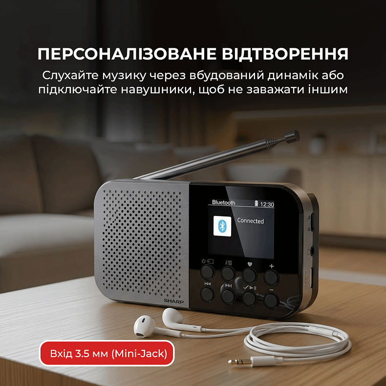 Радіоприймач Sharp DR-P520 Storm Grey