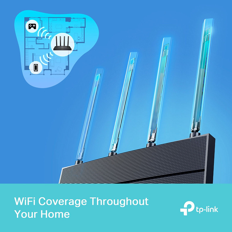 Wi-Fi Роутер TP-LINK ARCHER AX17 AX1500, 3x GE LAN, 1x GE WAN, MESH
