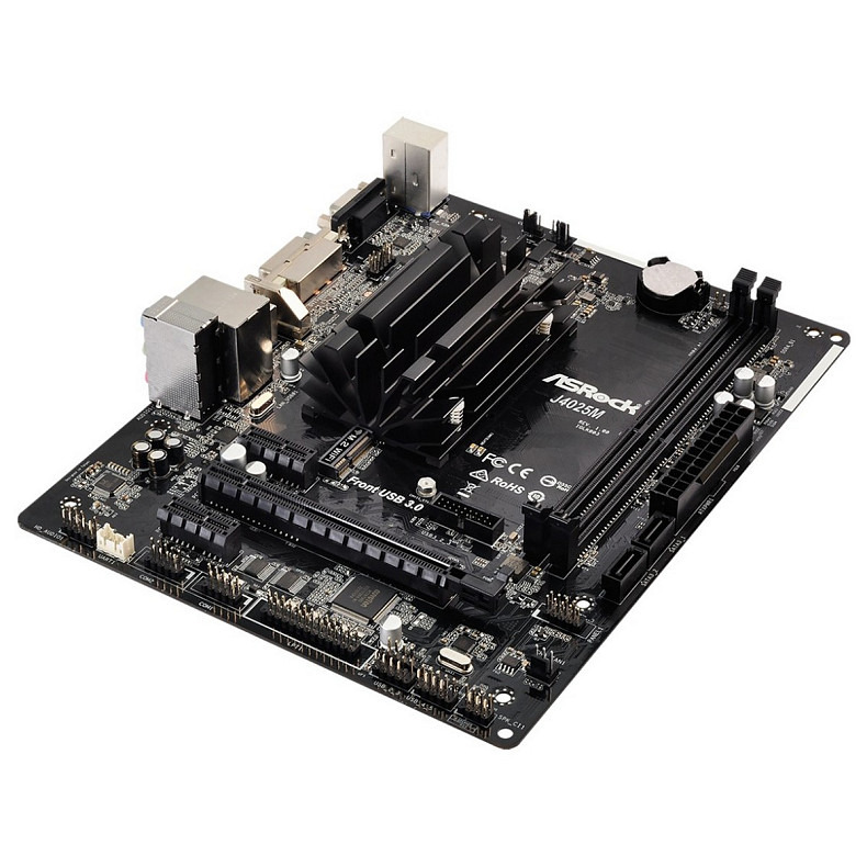 ASRock J4025M (Intel Dual-Core 2.9GHz, 2xDDR4, D-Sub, HDMI, DVI-D, 1+2 PCIe, 2xSATAIII, mATX)