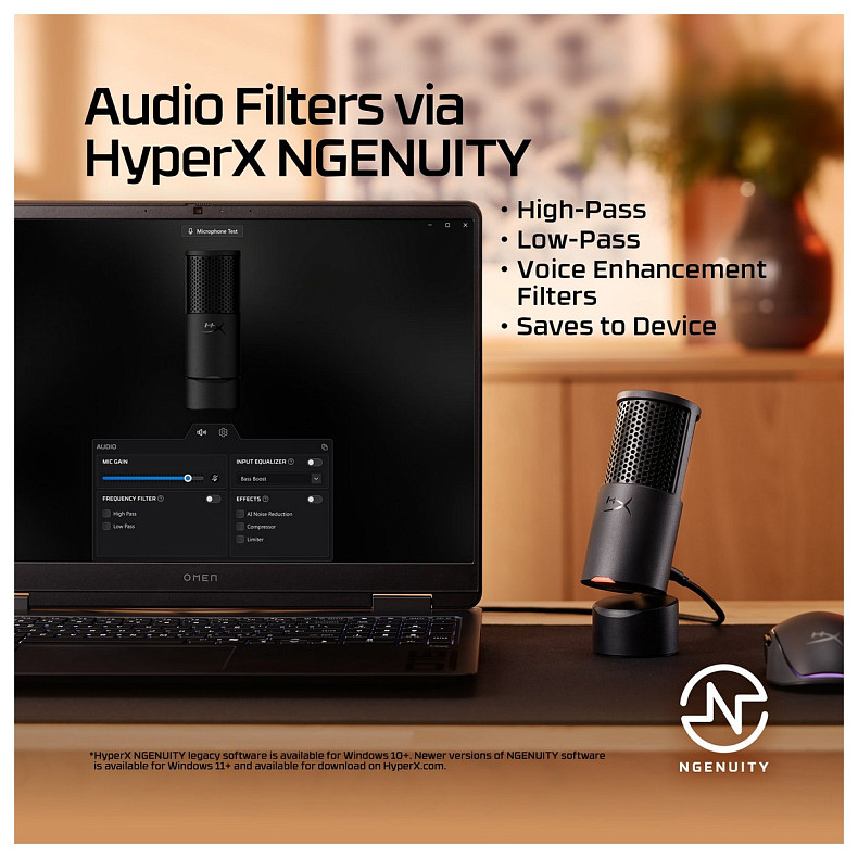 Микрофон для ПК HyperX SoloCast 2 Black (AR0A0AA)