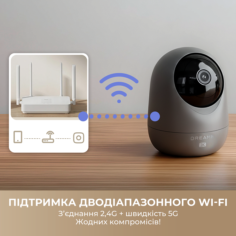 IP-камера Dreame NAVO Care 1 InCam 4MP (2K) Grey