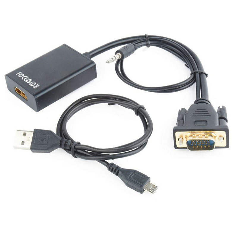 Адаптер-перехідник VGA на HDMI зі звуком