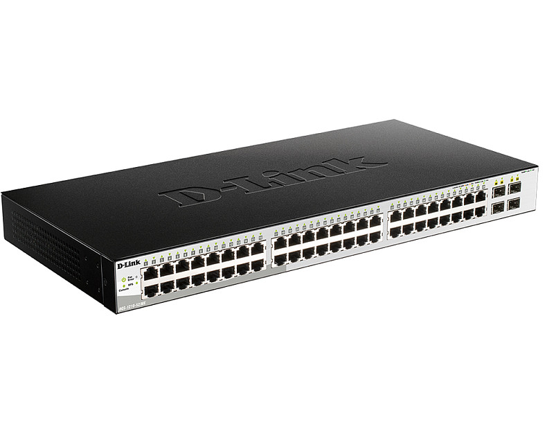 Коммутатор D-Link DGS-1210-52/ME/B 48port 1GE, 4xSFP/1GE, WebSmart, Metro