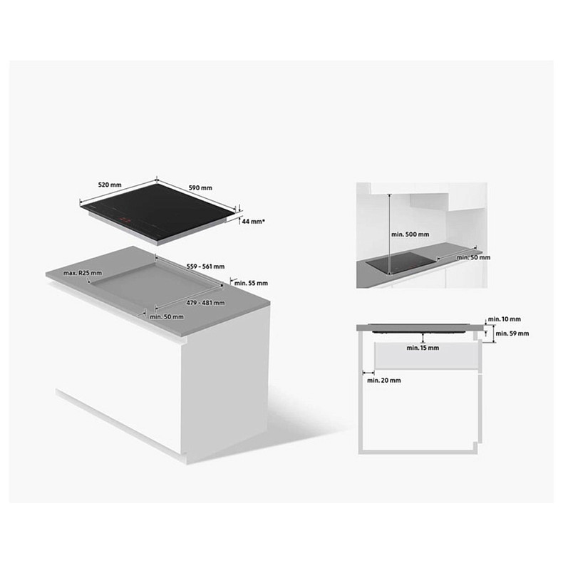 Индукционная панель Samsung NZ64B5066FK/WT