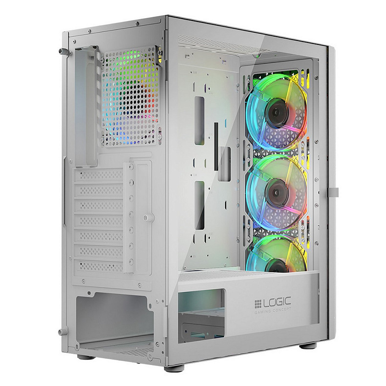 Корпус LogicConcept ARAMIS MESH+GLASS ARGB fans 4x120mm WHITE без БЖ ATX