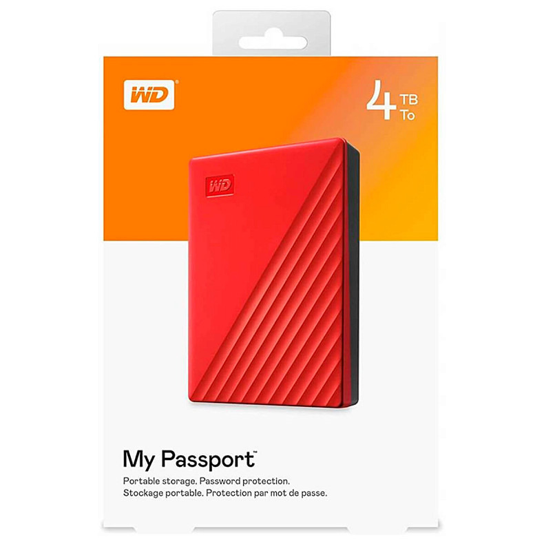 Жорсткий диск WD My Passport 4TB Red (WDBPKJ0040BRD-WESN)