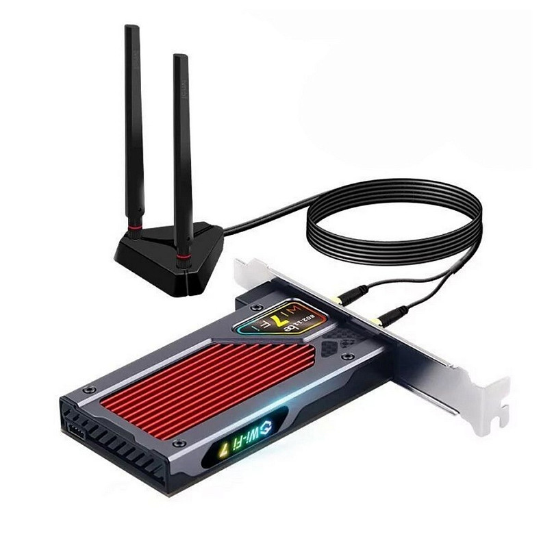 Бездротовий адаптер Fenvi FV-BE8800RGB Wi-Fi 7 Bluetooth 5.4 Gaming Tri Band
