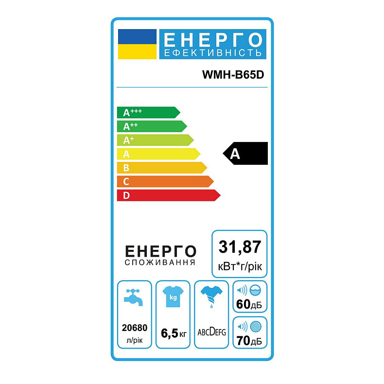 Стиральная машина Ardesto WMH-B65D