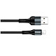 Кабель ColorWay USB-Lightning, nylon, 2.4А, 1м, Black (CW-CBUL045-BK)