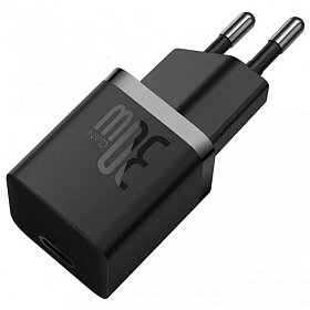 Мережевий зарядний пристрій Baseus GaN5 Fast Charger(mini) 1C 30W EU Black (CCGN070401)