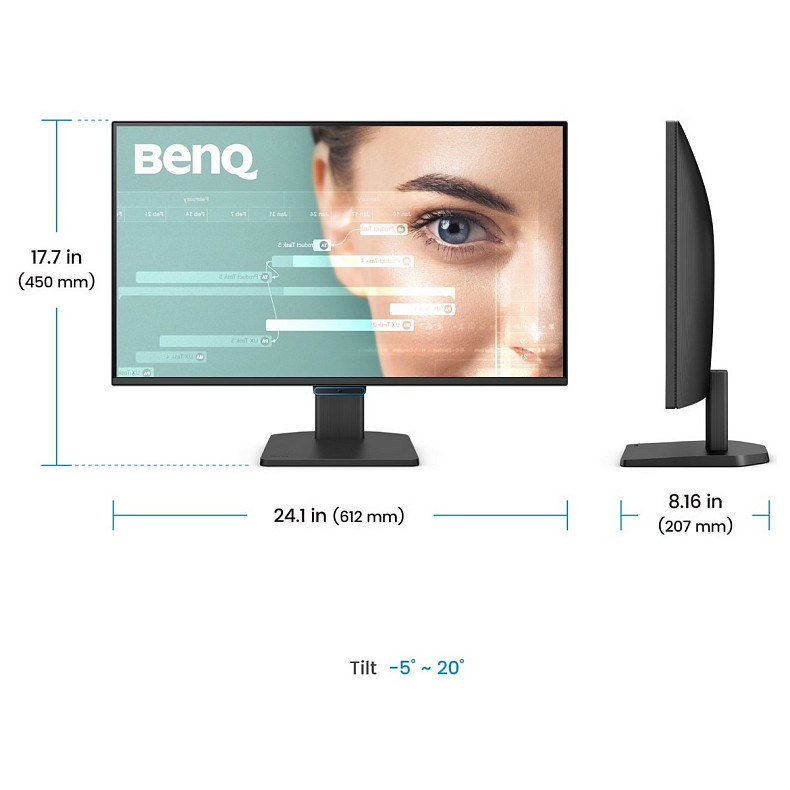 Монітор BenQ 27" GW2790C, IPS, 144Гц, HDMI, DP, USB-C, колонки
