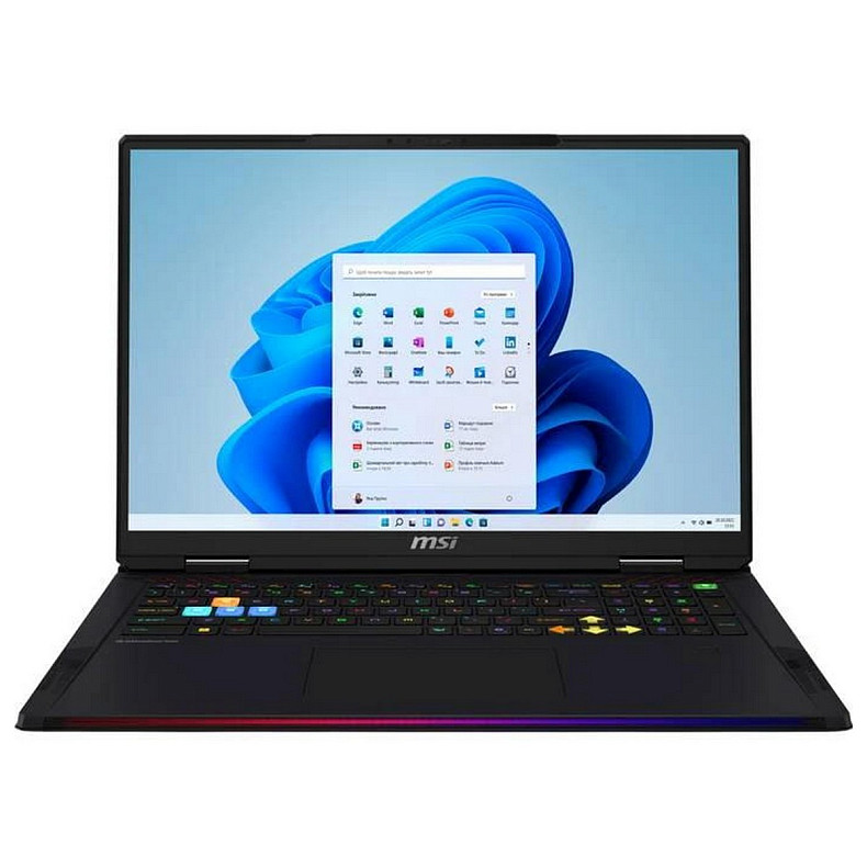 Ноутбук MSI Raider 18 HX AI A2XWIG-251UA 18" UHD+, Intel U9-285HX, 64GB, F2TB, NVD5080-16, W11, чорн