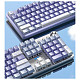 Клавиатура Aula Mechanical F2088 PRO White/Violet, plus 9 Purple keys KRGD blue (6948391234915)