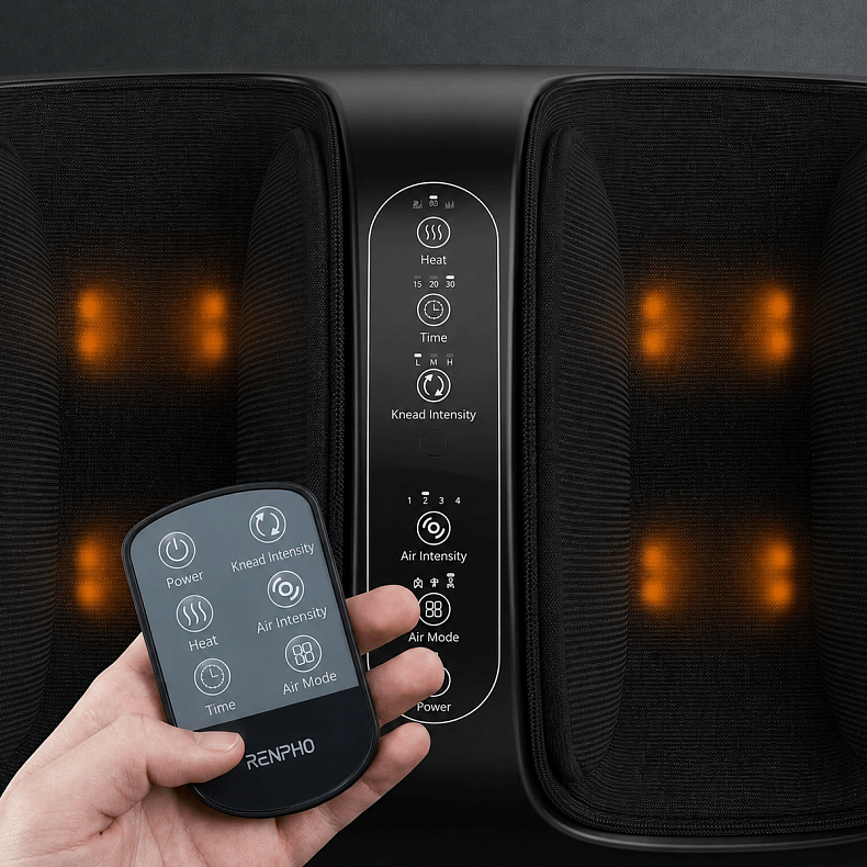 Массажер для ног RENPHO 2-in-1 Foot and Calf Massager White