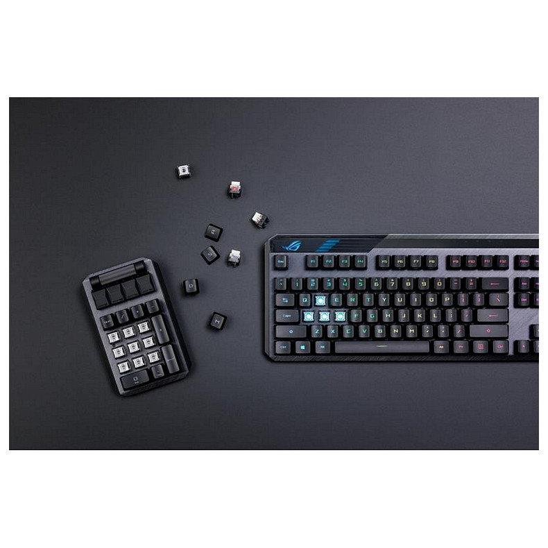 Бездротова клавіатура Asus ROG Claymore II RD RGB WL Black (90MP01W0-BKUA01)