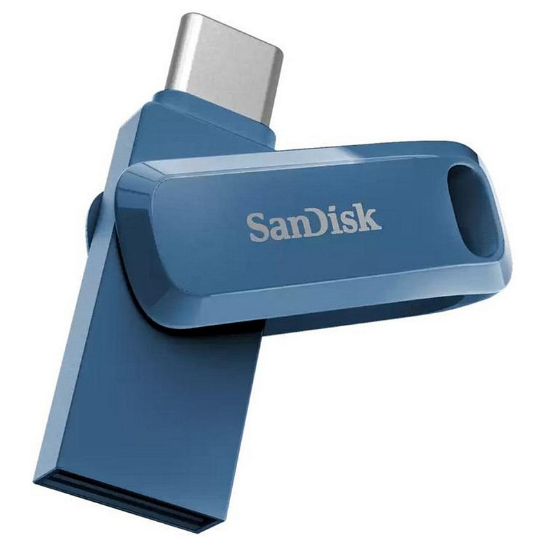 USB флеш-накопитель SanDisk 64GB USB 3.1 Type-A + Type-C Ultra Dual Drive Go Navy Blue