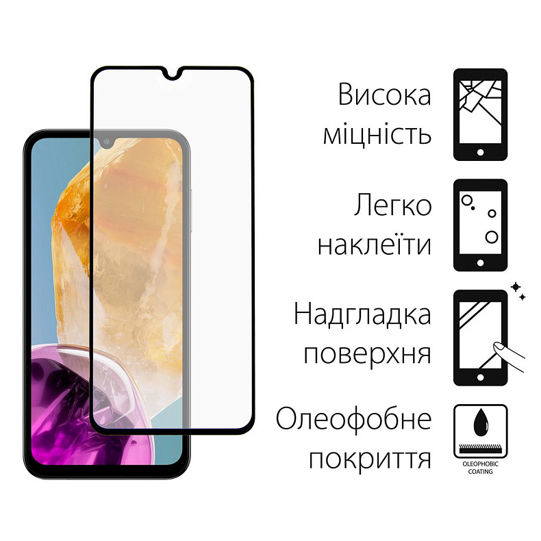 Чeхол-накладка Dengos для Samsung Galaxy M15 SM-M156 Blue (DG-KM-89) + защитное стекло