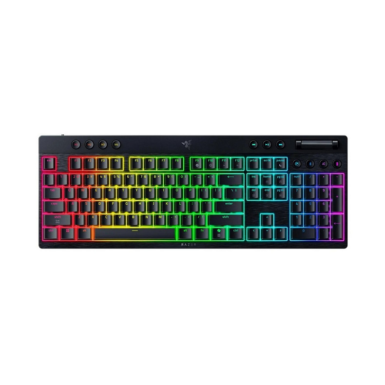 Клавіатура Razer BlackWidow V4 Low-profile HyperSpeed, 104key, Green Switch, USB-A/WL/BT,