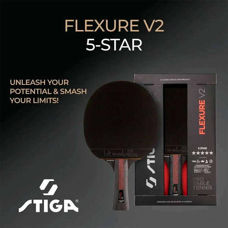 Ракетка для настольного тенниса Stiga Flexure 5 Star ver.2 FL (1215-1205-35)