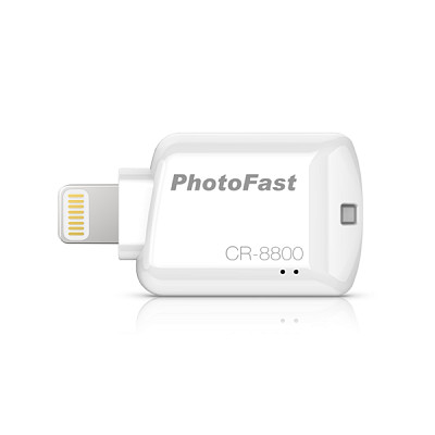Lightning адаптер PHOTOFAST iOS Card Reader CR8800 White (CR8800W)
