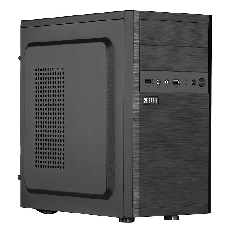 Корпус 2E Basis RD863-400, с БП 2E ATX400, 2xUSB2.0, Perforated Side, mATX, черный