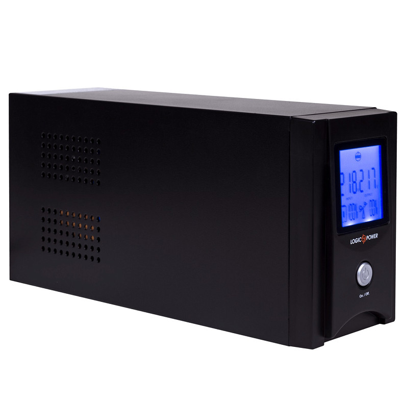 ДБЖ LogicPower UL850VA, Lin.int., AVR, 2 x євро, USB, LCD, метал