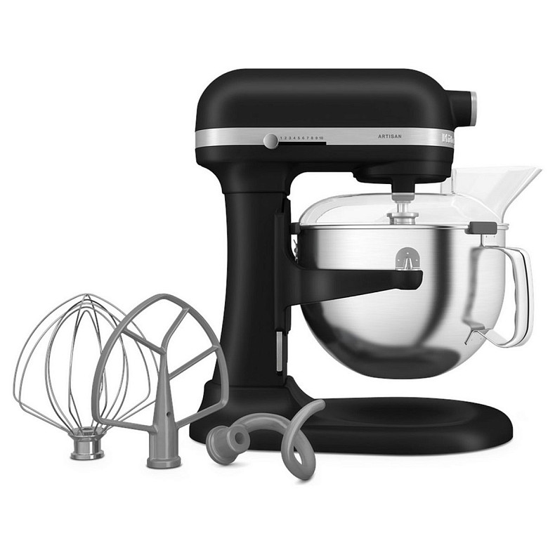 Кухонний комбайн KitchenAid Artisan 5,6 л 5KSM60SPXEBM з підйомною чашею, чорний матовий