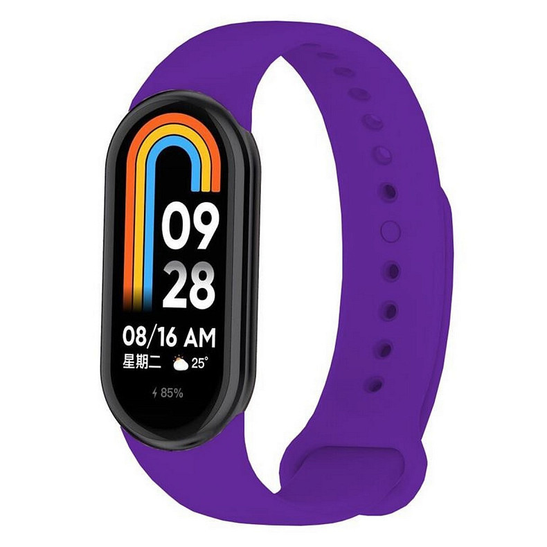 Силіконовий ремінець BeCover для Xiaomi Mi Smart Band 8 Dark Purple (709382)