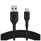 Кабель USB-A > USB-C заряджання/синхронізації Belkin 3м, 15Вт, Type-C, плетений, чорний