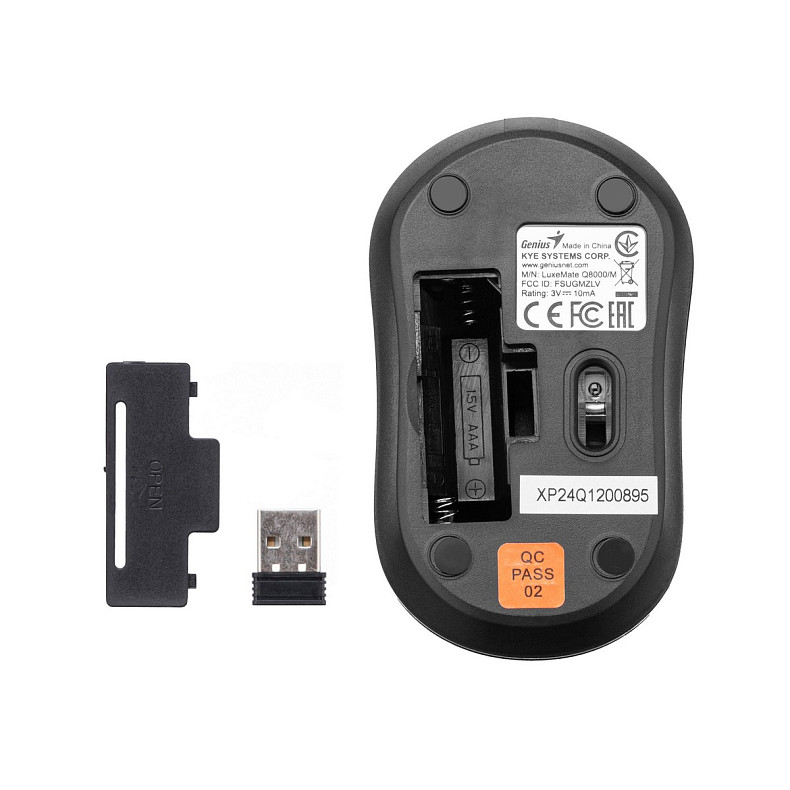 Комплект клавиатура и мышь Genius LuxeMate Q-8000, WL, EN/UKR, черный