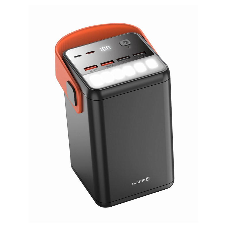 Универсальная мобильная батарея Swissten 60000mAh 65W Black (8595217481299)