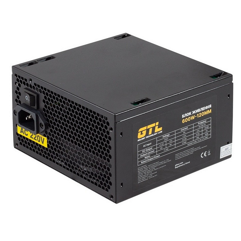 Блок питания GTL Gaming Star (GTLGS600BK) 600W