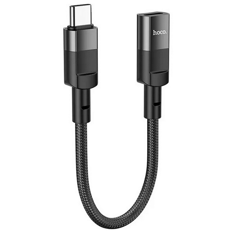 Адаптер Hoco U107 USB-C - Lightning (M/F), 0.1 м, Black (U107CLB)