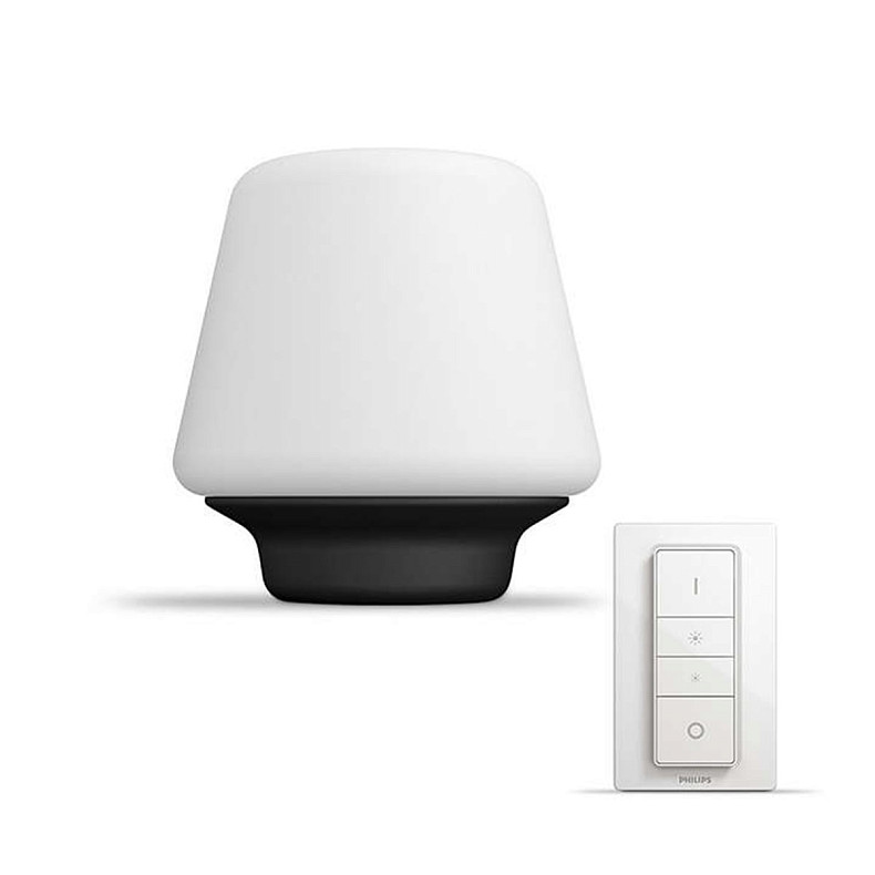 Настольная лампа PHILIPS Wellness Hue table lamp black 1x9.5W (40801/30/P7)