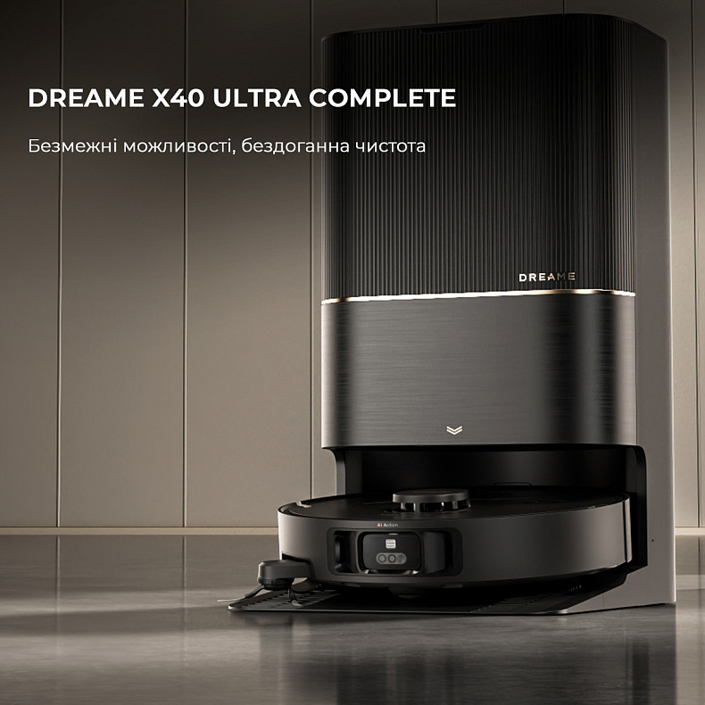 Робот-пилосос миючий Dreame Bot X40 Ultra Complete Black