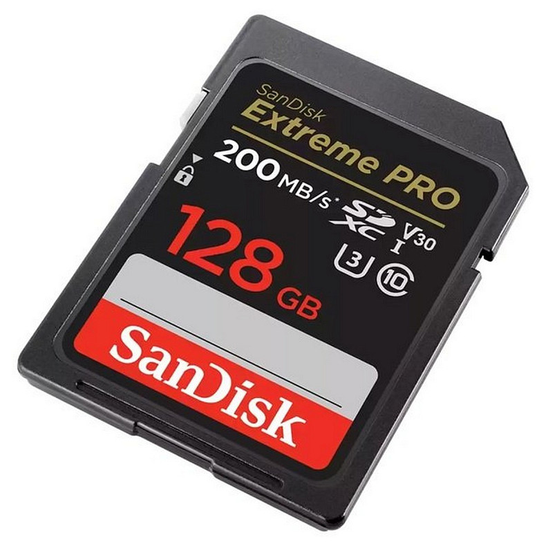 Карта памяти SanDisk 128 GB SDXC UHS-I U3 V30 Extreme PRO (SDSDXXD-128G-GN4IN)