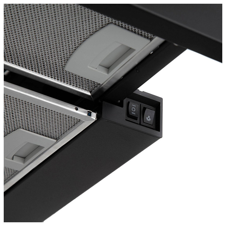 Витяжка Ardesto телескопічна, 60см, 700м3ч, метал, 2х1Вт LED, кнопкове, чорний